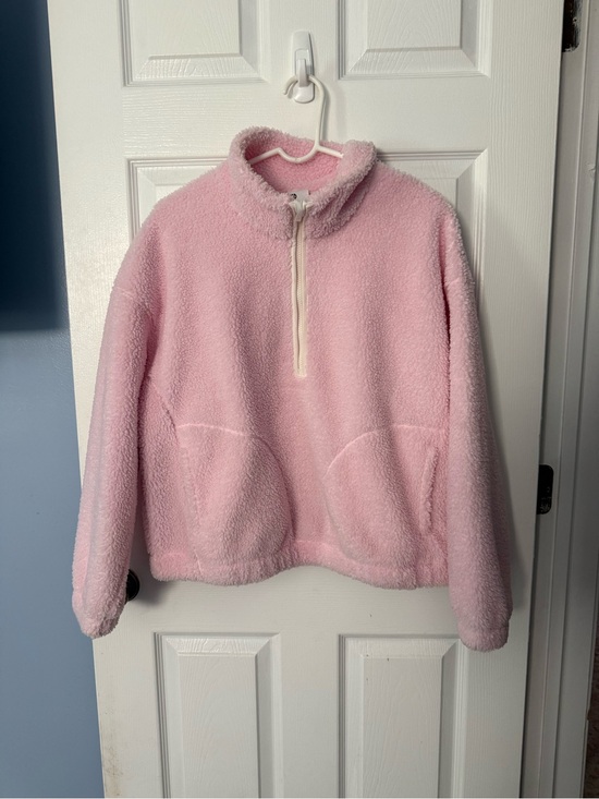 all in motion Tops - All in Motion Pink Sherpa Quarter Zip - Size L